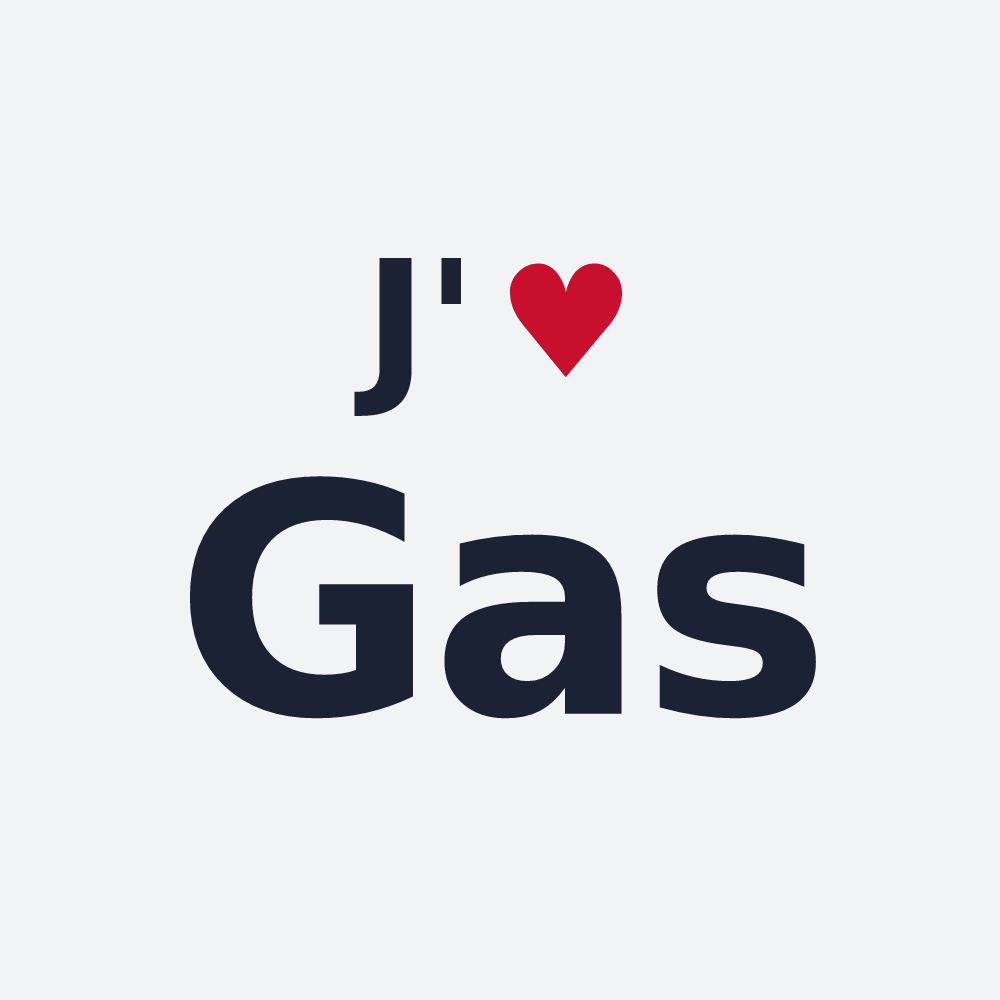 Poster personnalisé Gas — design « J'aime Gas » imprimé sur le poster