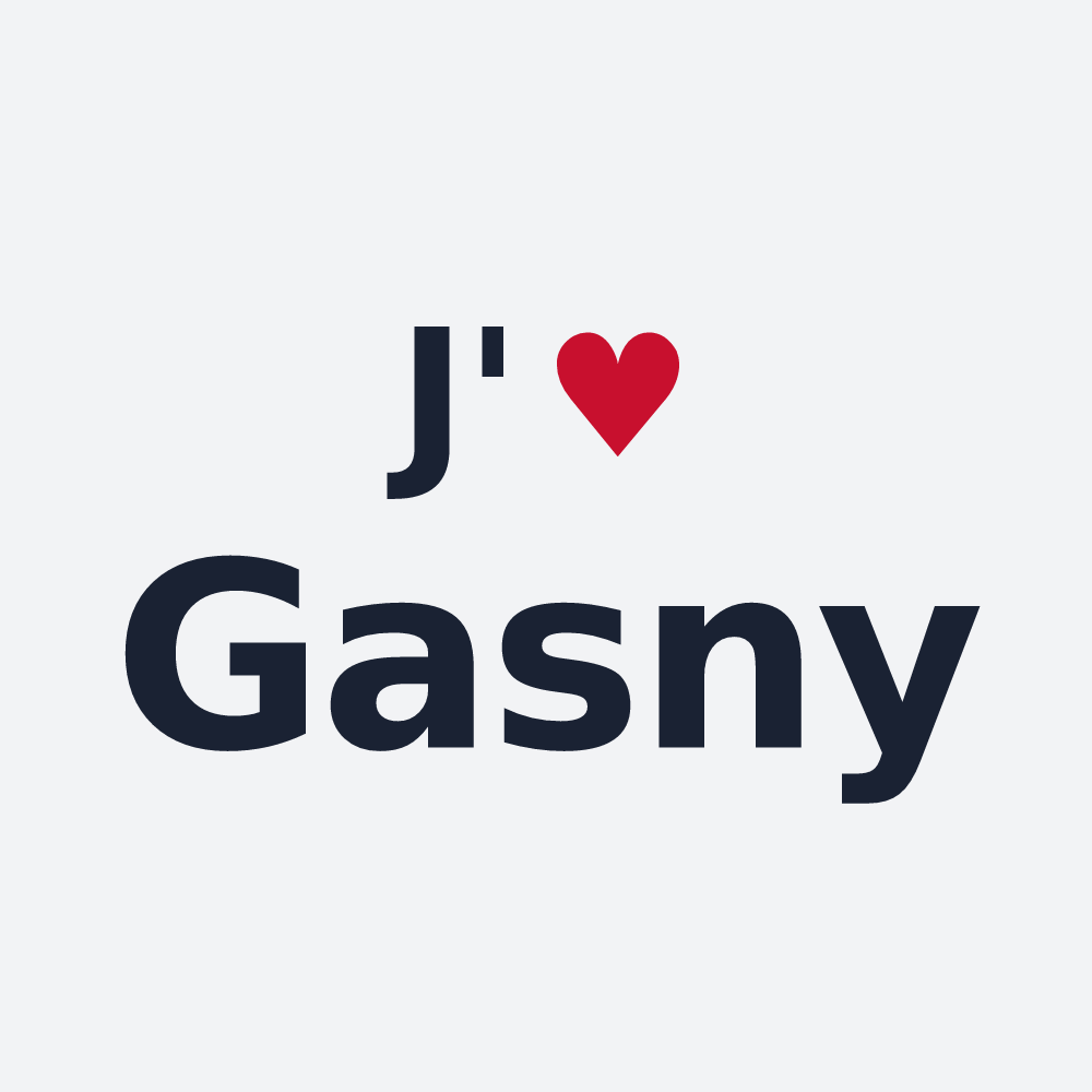 Poster personnalisé Gasny — design J'aime Gasny