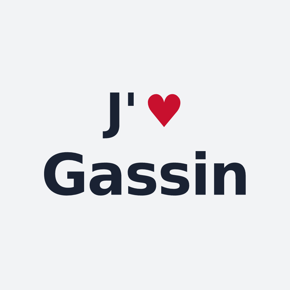 Poster personnalisé Gassin — design J'aime Gassin