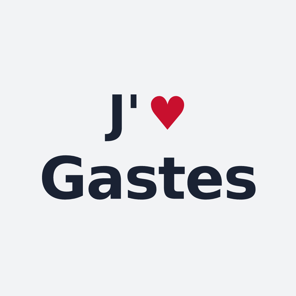 Poster personnalisé Gastes — design J'aime Gastes