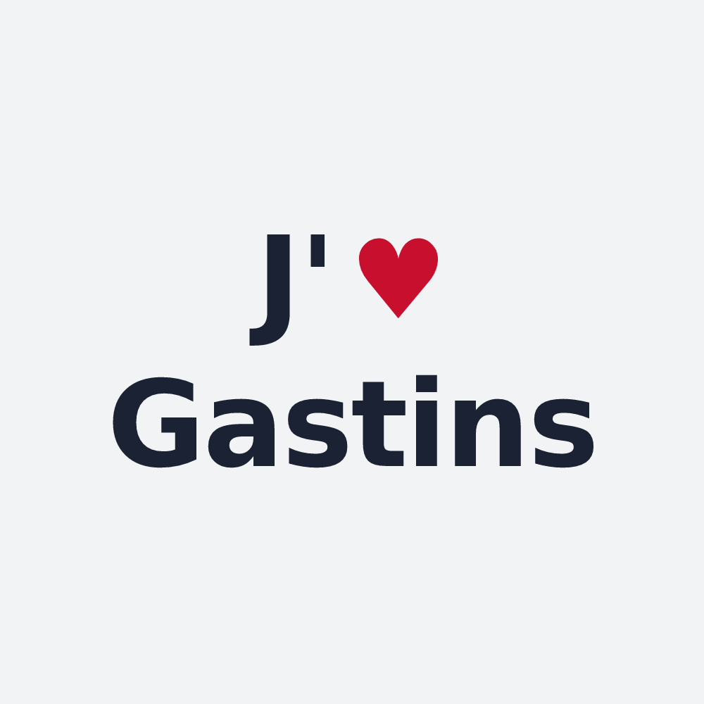 Poster personnalisé Gastins — design J'aime Gastins