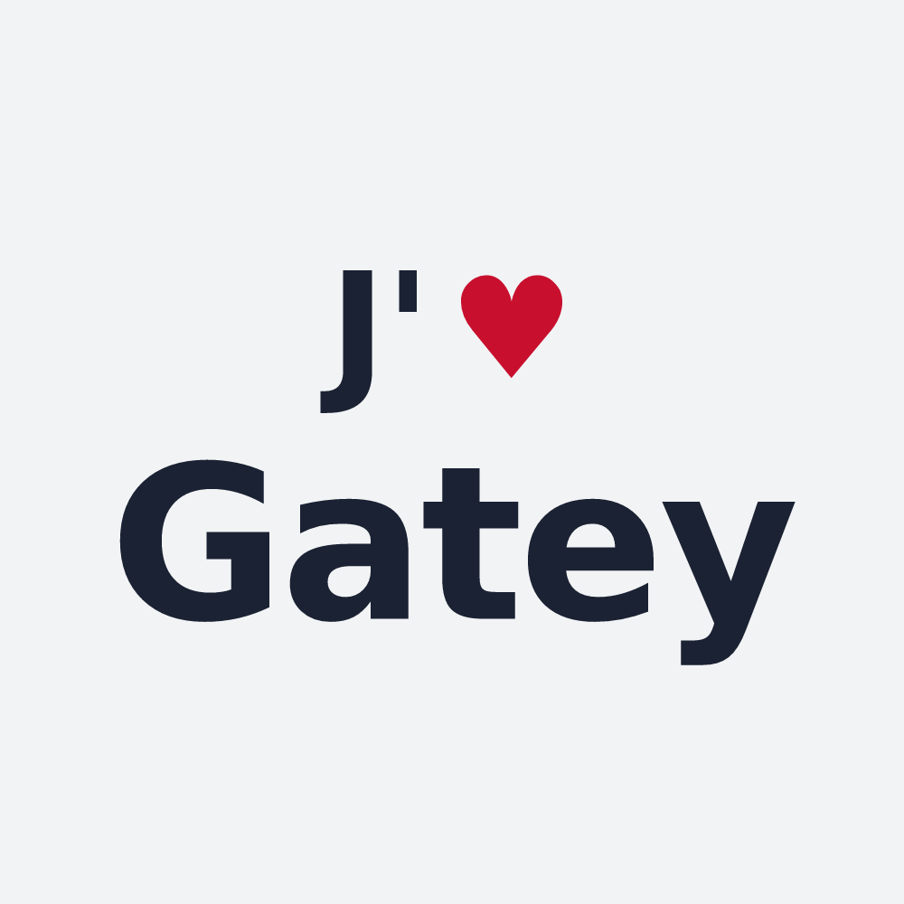Poster personnalisé Gatey — design J'aime Gatey