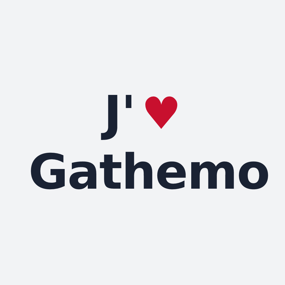 Poster personnalisé Gathemo — design J'aime Gathemo