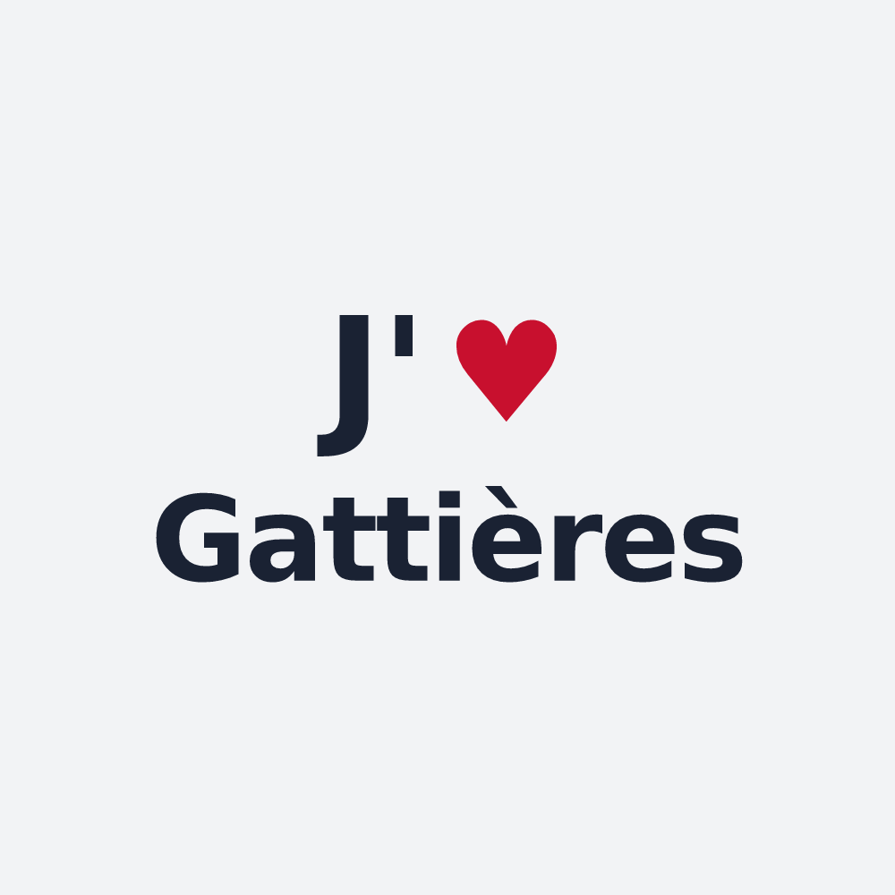 Poster personnalisé Gattières — design J'aime Gattières