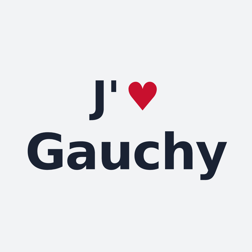 Poster personnalisé Gauchy — design J'aime Gauchy