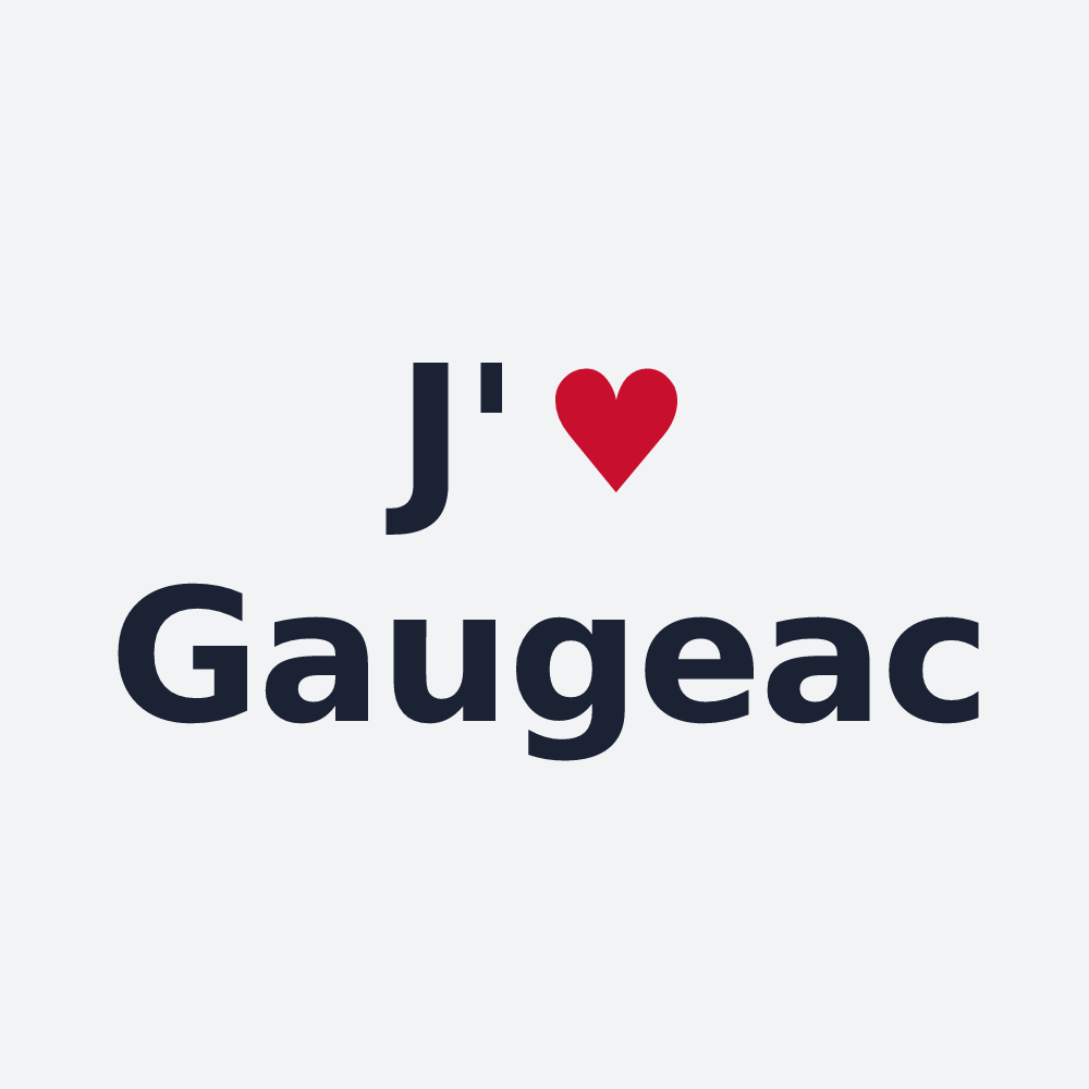 Poster personnalisé Gaugeac — design J'aime Gaugeac
