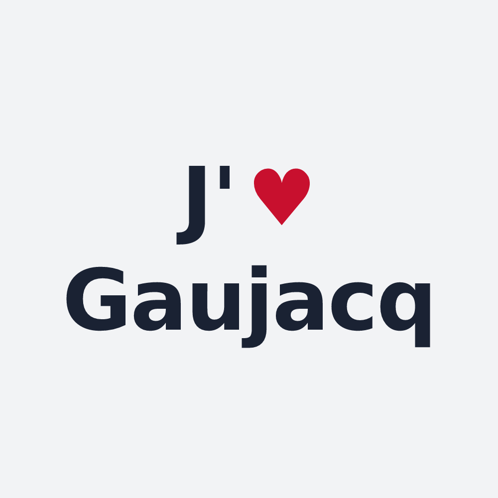 Poster personnalisé Gaujacq — design J'aime Gaujacq