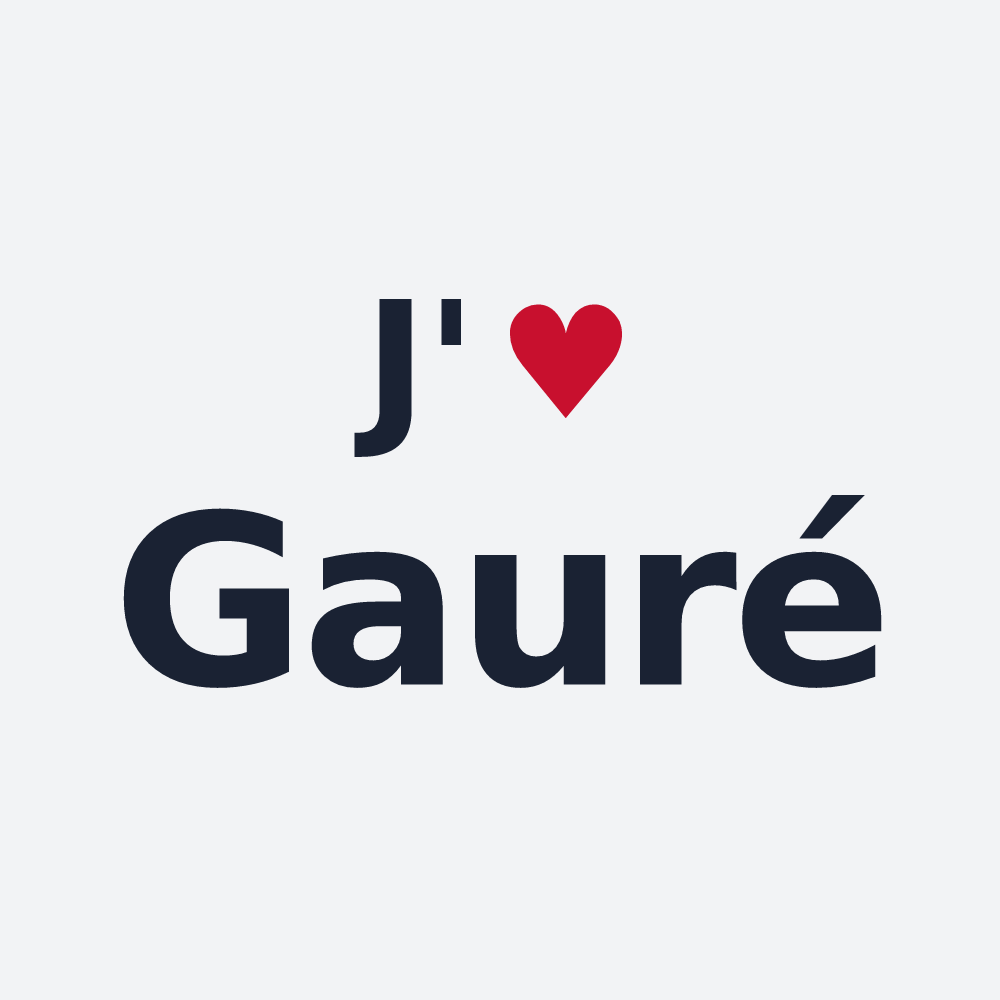 Poster personnalisé Gauré — design « J'aime Gauré » imprimé sur le poster