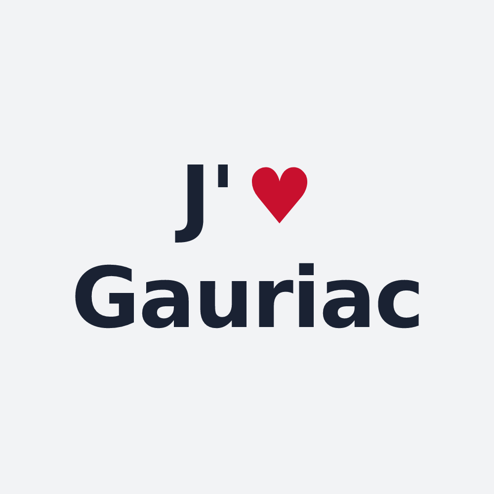 Poster personnalisé Gauriac — design J'aime Gauriac