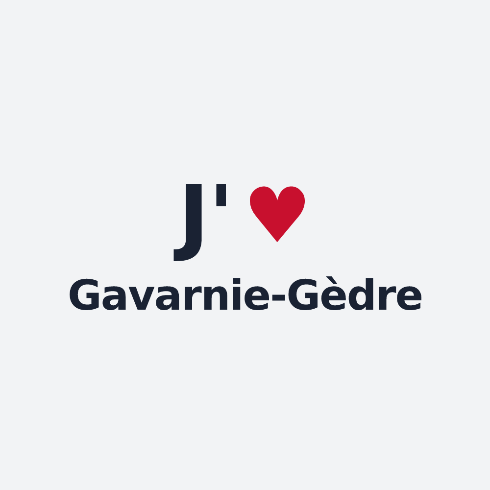 Poster personnalisé Gavarnie-Gèdre — design J'aime Gavarnie-Gèdre