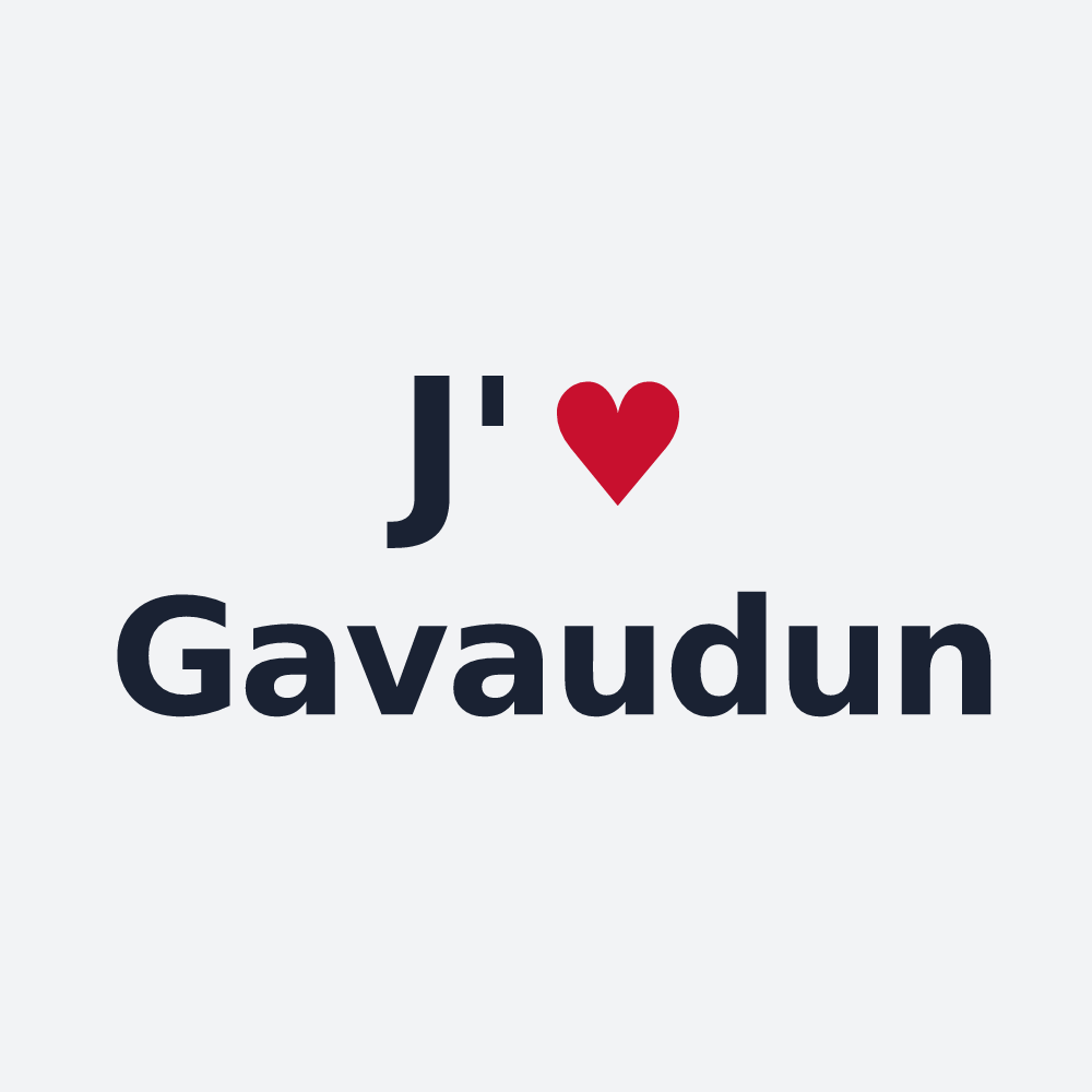 Poster personnalisé Gavaudun — design J'aime Gavaudun