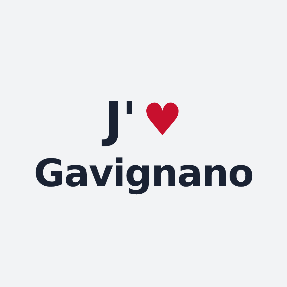 Poster personnalisé Gavignano — design « J'aime Gavignano » imprimé sur le poster