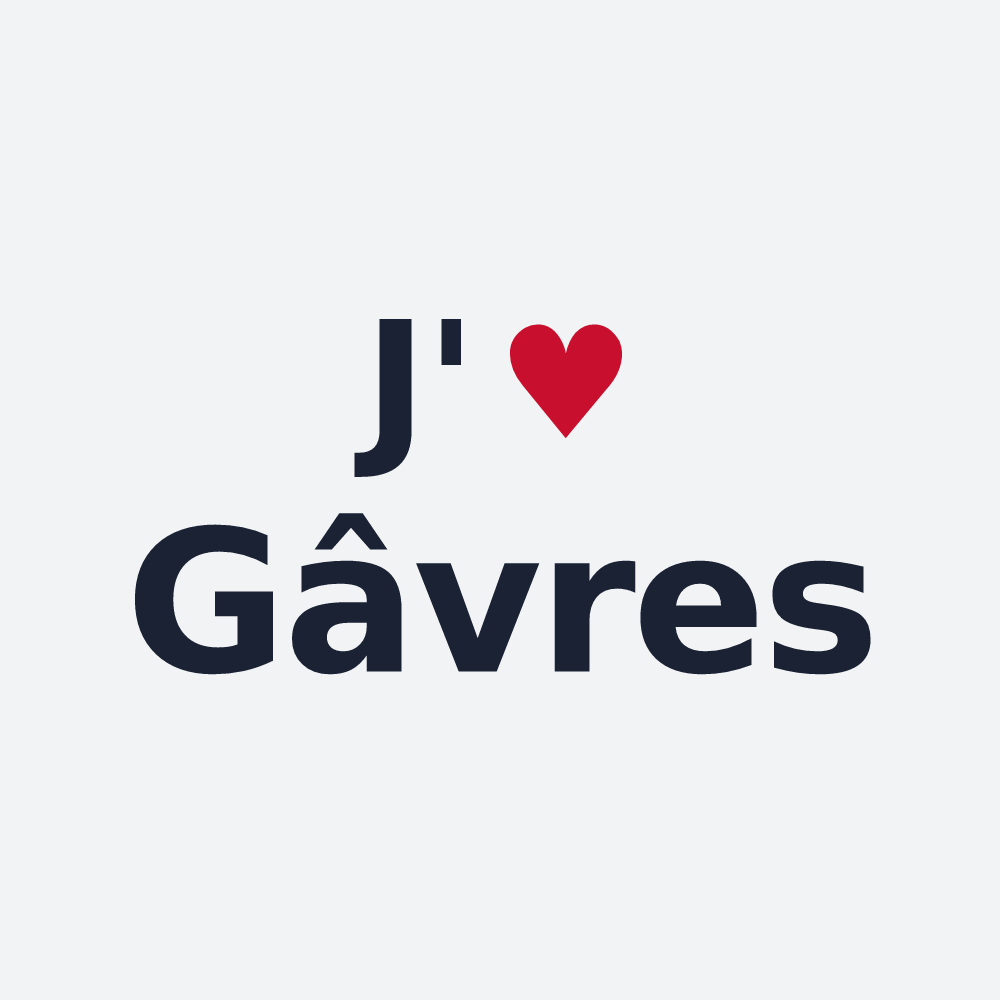 Poster personnalisé Gâvres — design J'aime Gâvres