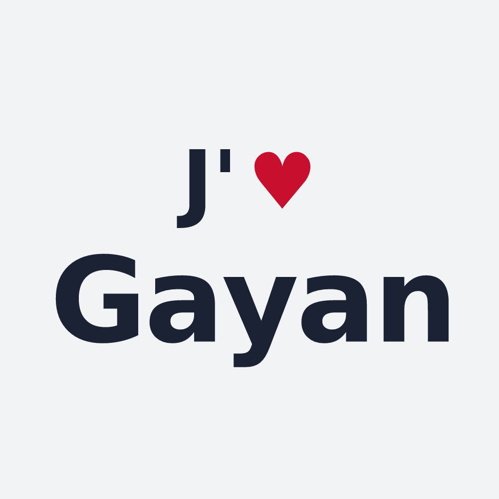 Poster personnalisé Gayan — design J'aime Gayan