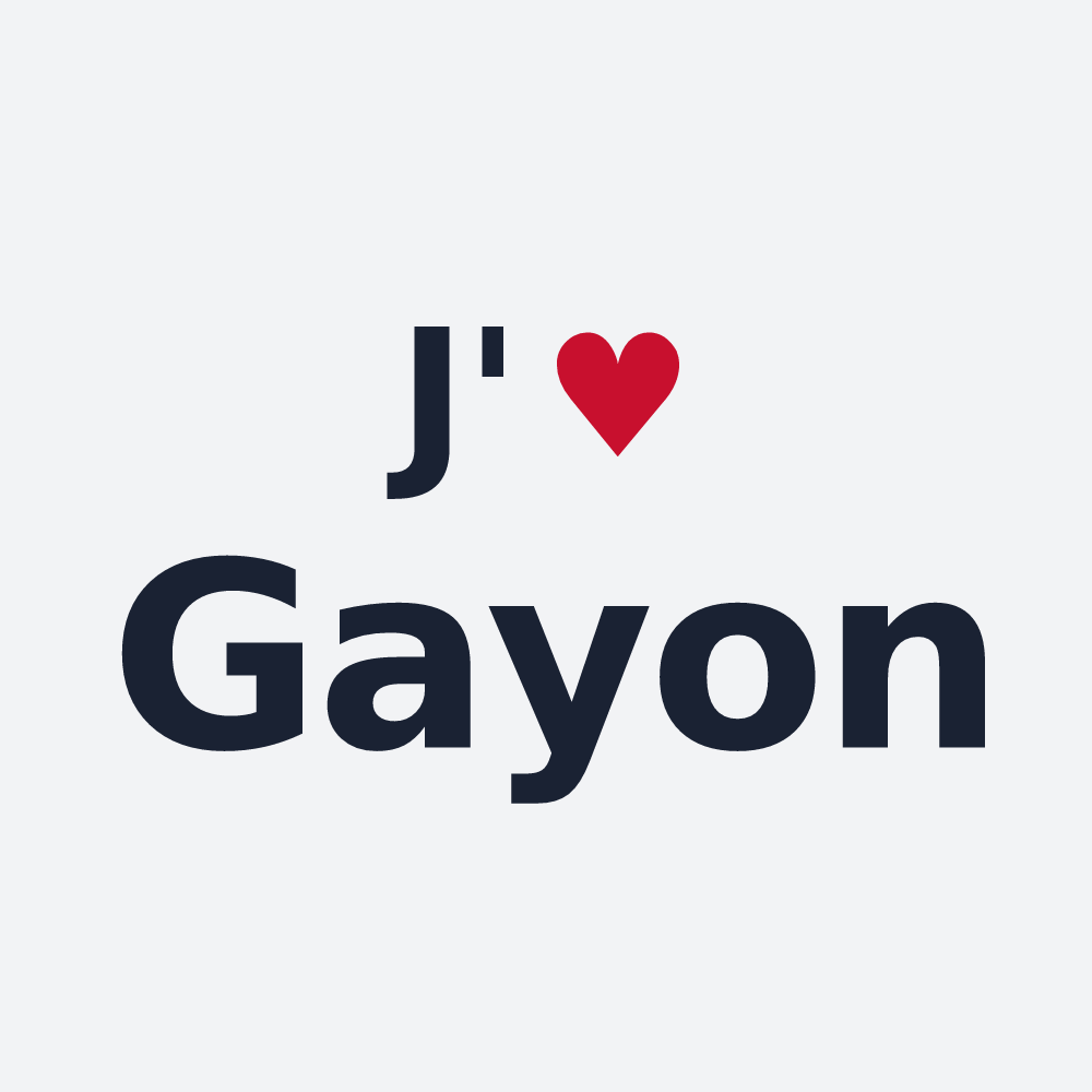 Poster personnalisé Gayon — design J'aime Gayon