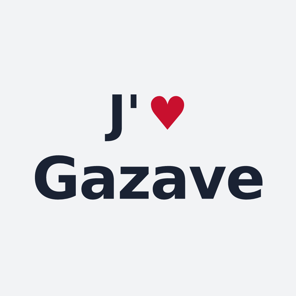 Poster personnalisé Gazave — design « J'aime Gazave » imprimé sur le poster