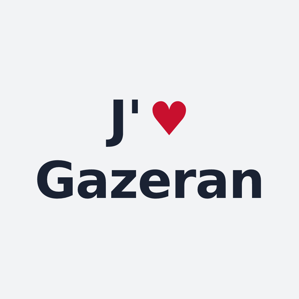 Poster personnalisé Gazeran — design J'aime Gazeran