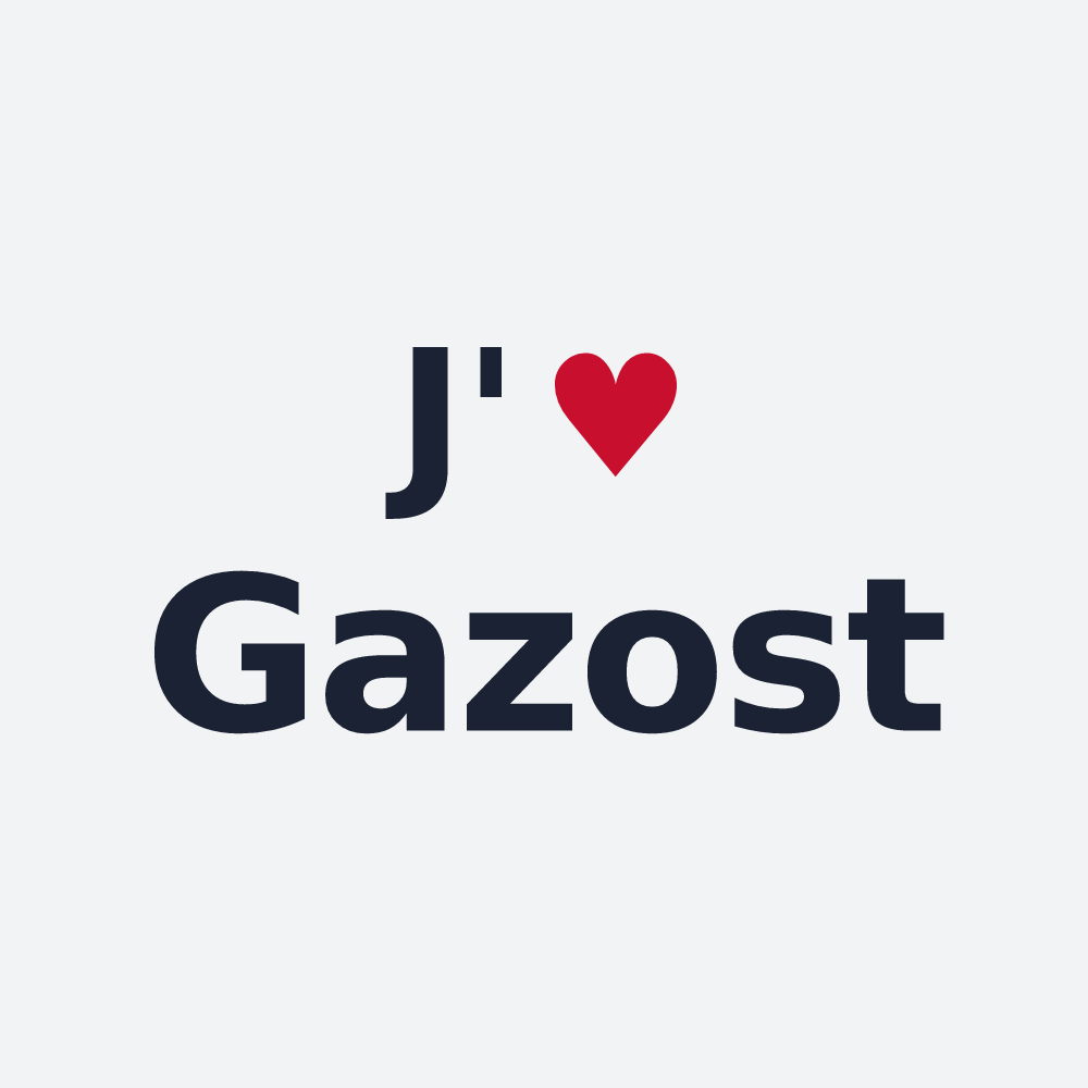 Poster personnalisé Gazost — design J'aime Gazost
