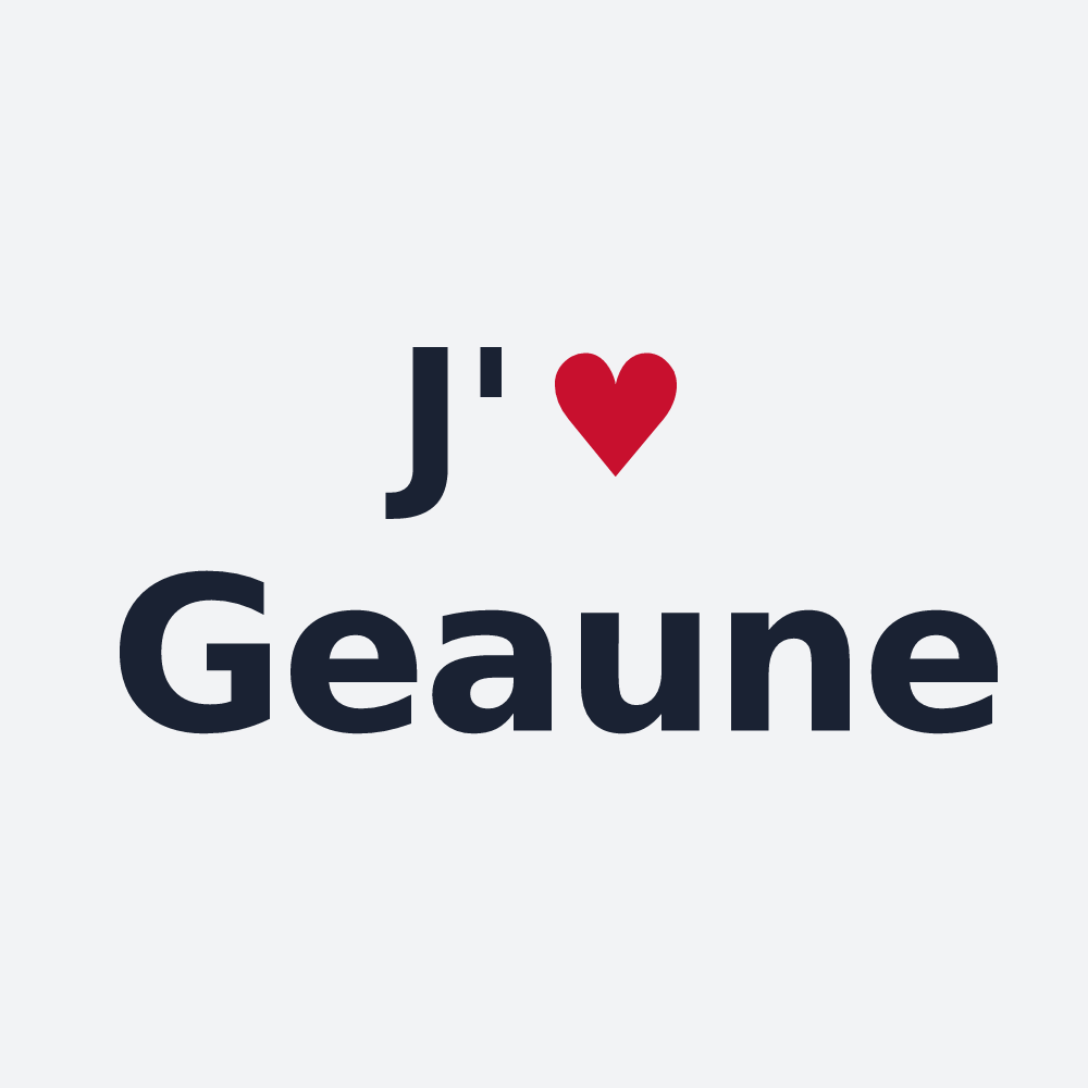 Poster personnalisé Geaune — design J'aime Geaune