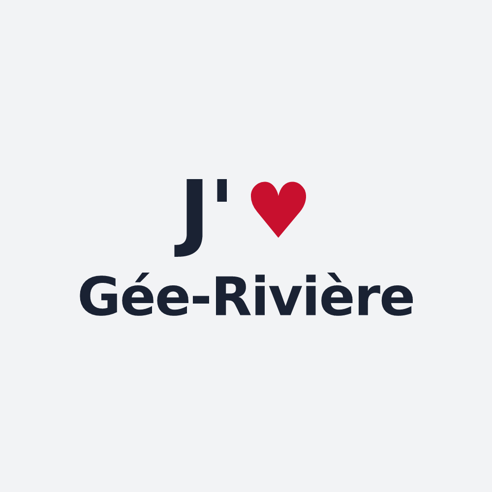 Poster personnalisé Gée-Rivière — design J'aime Gée-Rivière