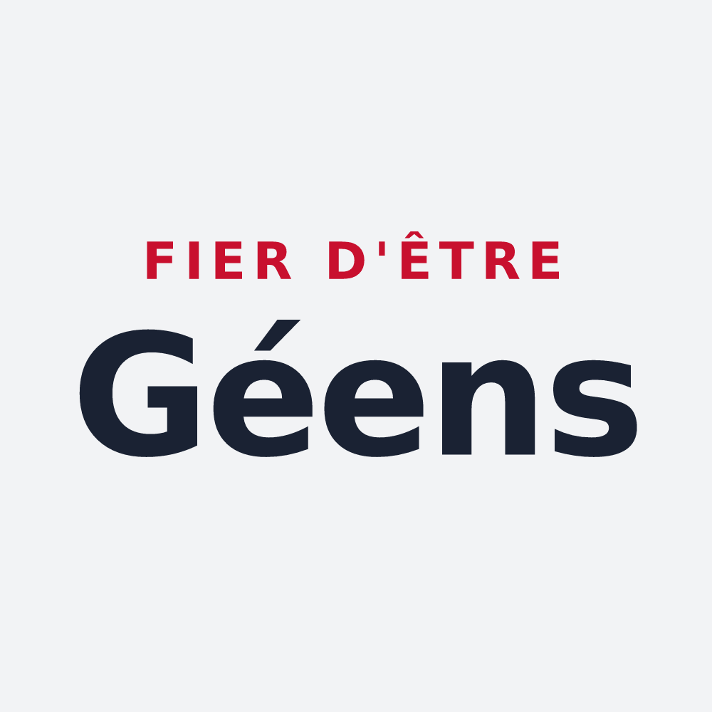 Poster « Fier d'être Géens » — design pour Gée-Rivière