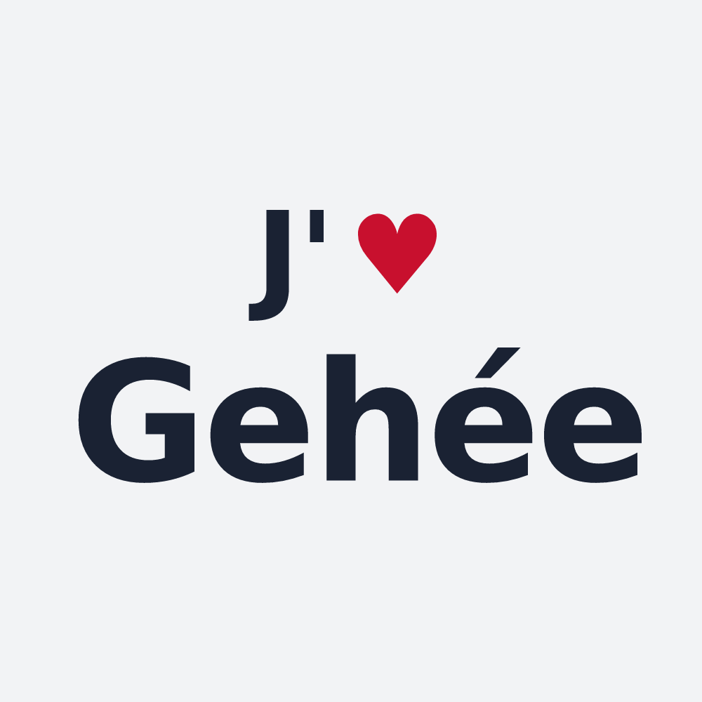 Poster personnalisé Gehée — design « J'aime Gehée » imprimé sur le poster