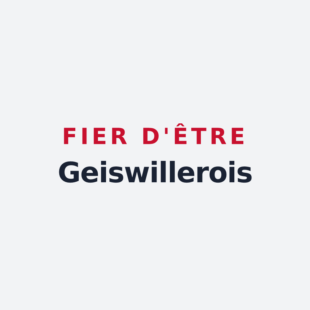 Poster « Fier d'être Geiswillerois » — design pour Geiswiller-Zœbersdorf