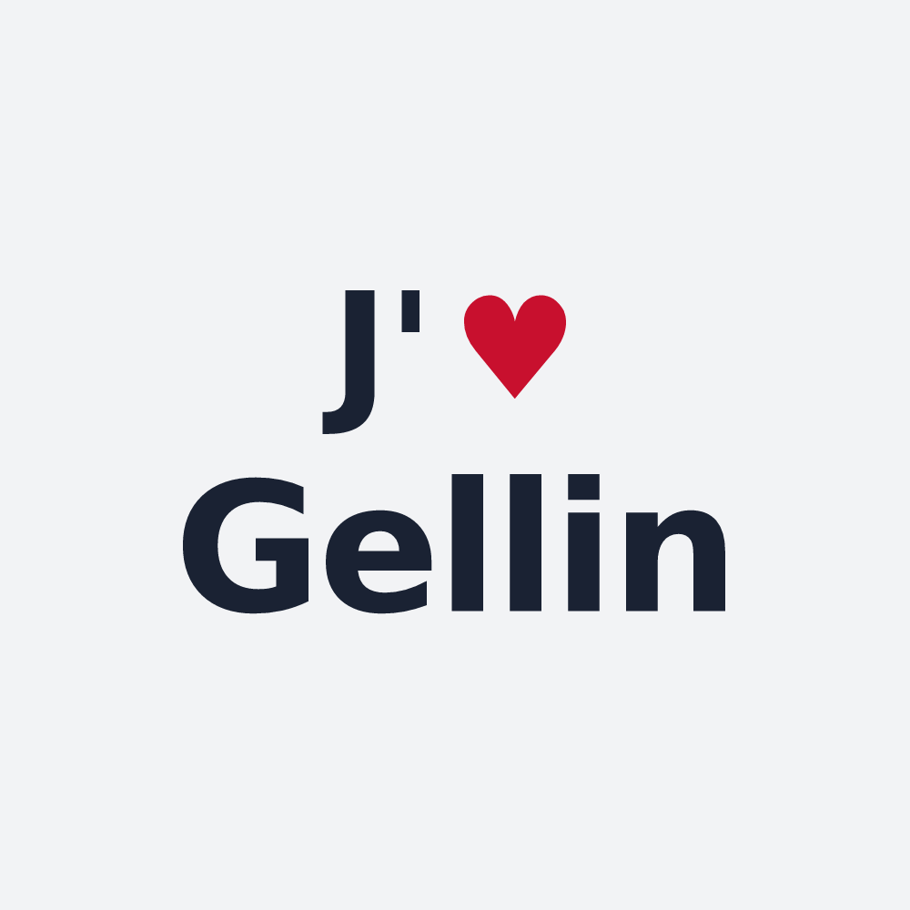 Poster personnalisé Gellin — design J'aime Gellin