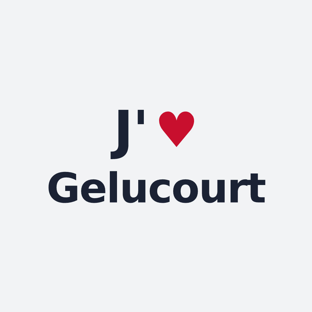 Poster personnalisé Gelucourt — design J'aime Gelucourt
