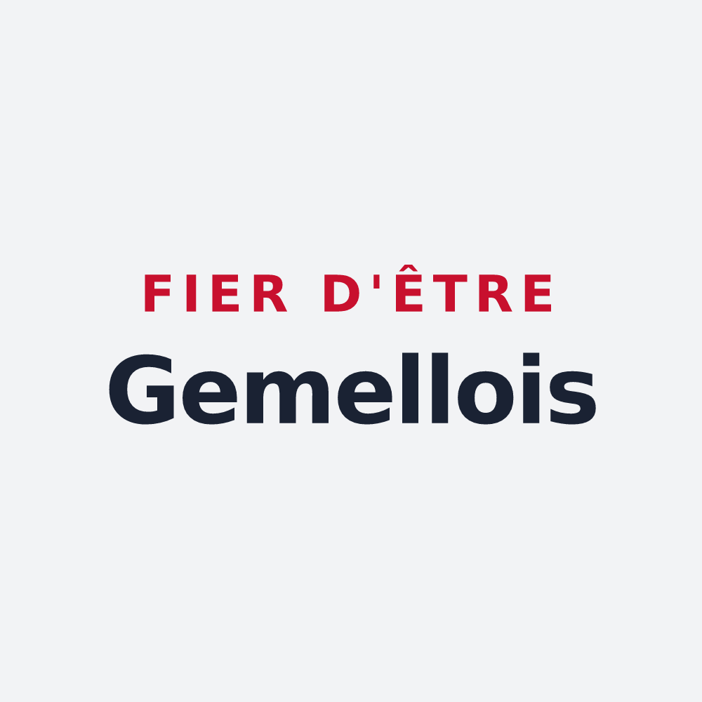 Poster « Fier d'être Gemellois » — design pour Gemeaux