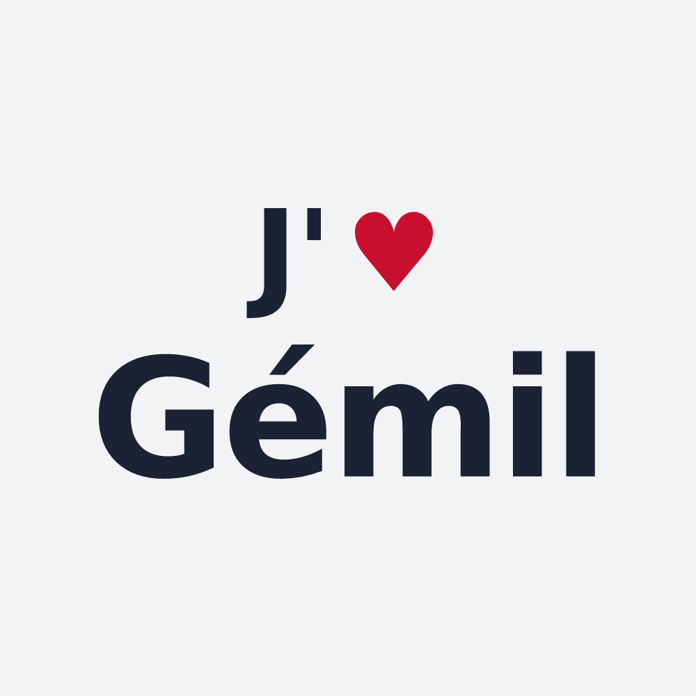 Poster personnalisé Gémil — design J'aime Gémil