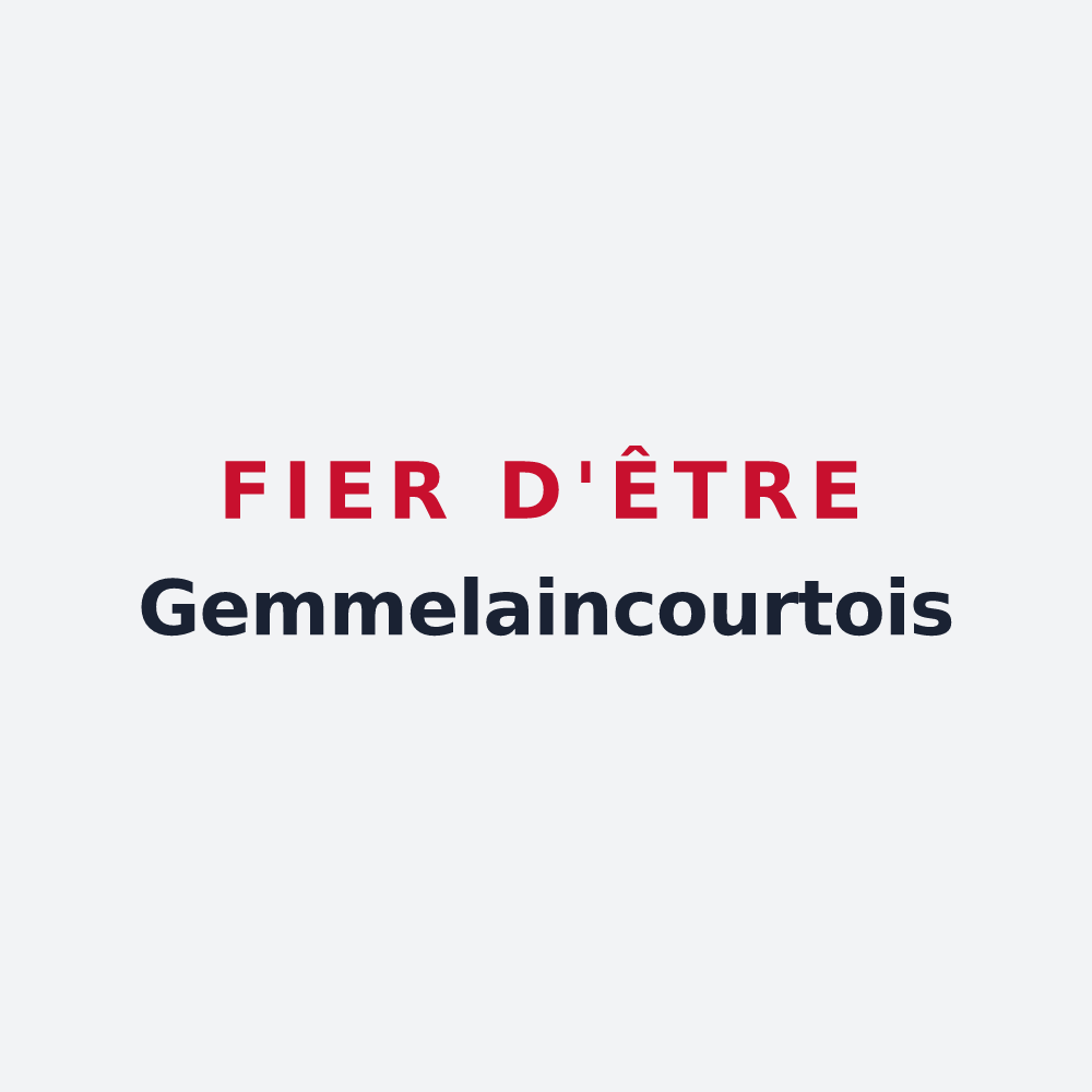 Poster « Fier d'être Gemmelaincourtois » — design pour Gemmelaincourt