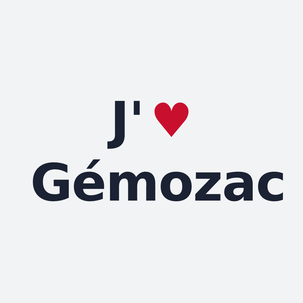 Poster personnalisé Gémozac — design J'aime Gémozac