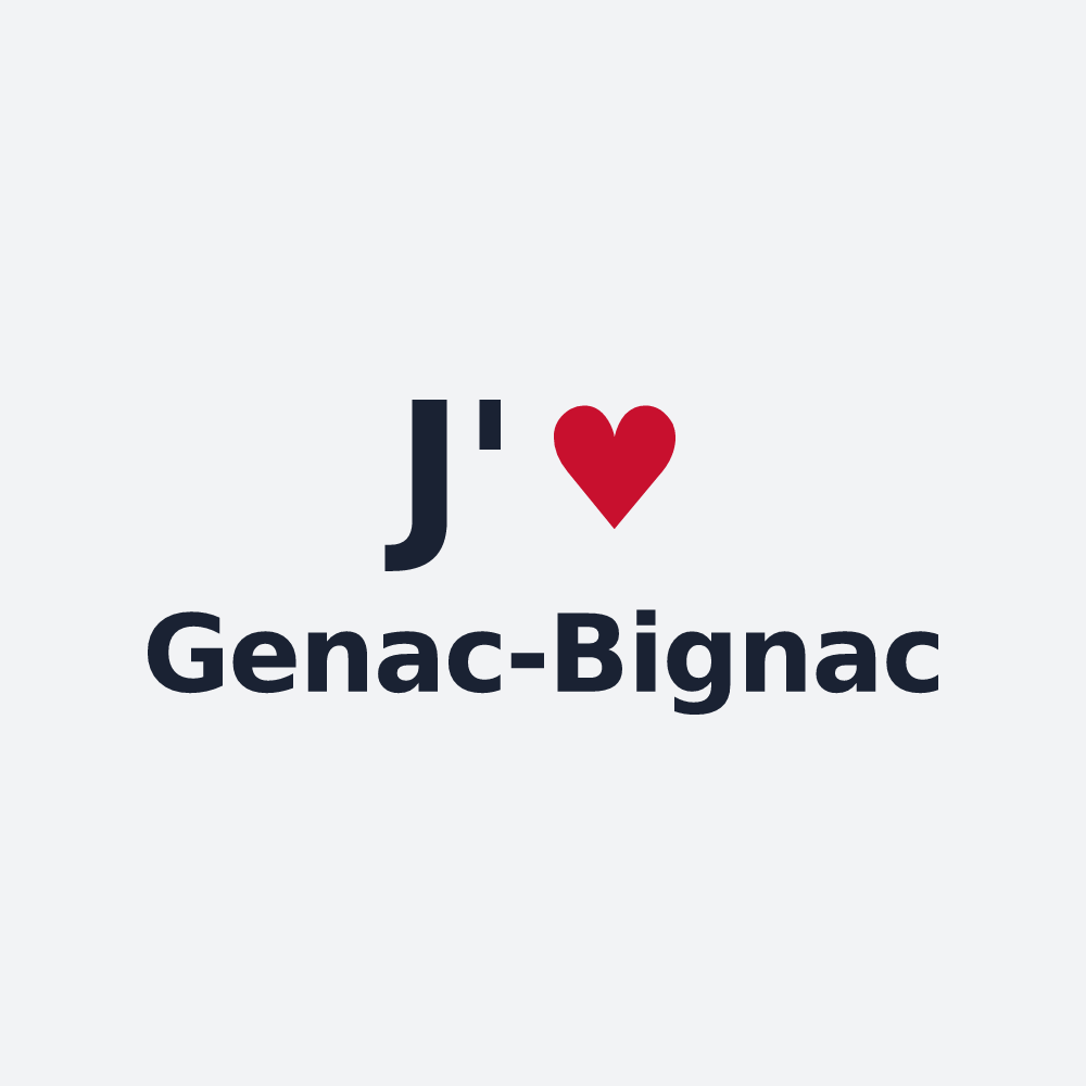 Poster personnalisé Genac-Bignac — design J'aime Genac-Bignac