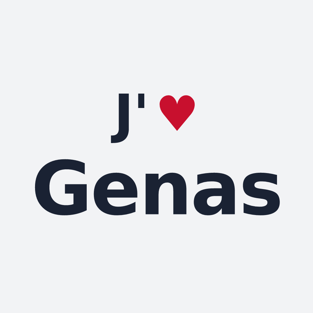 Poster personnalisé Genas — design J'aime Genas