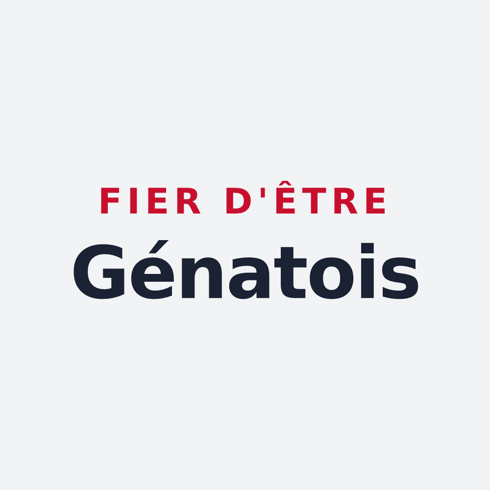 Poster « Fier d'être Génatois » — design pour Génat