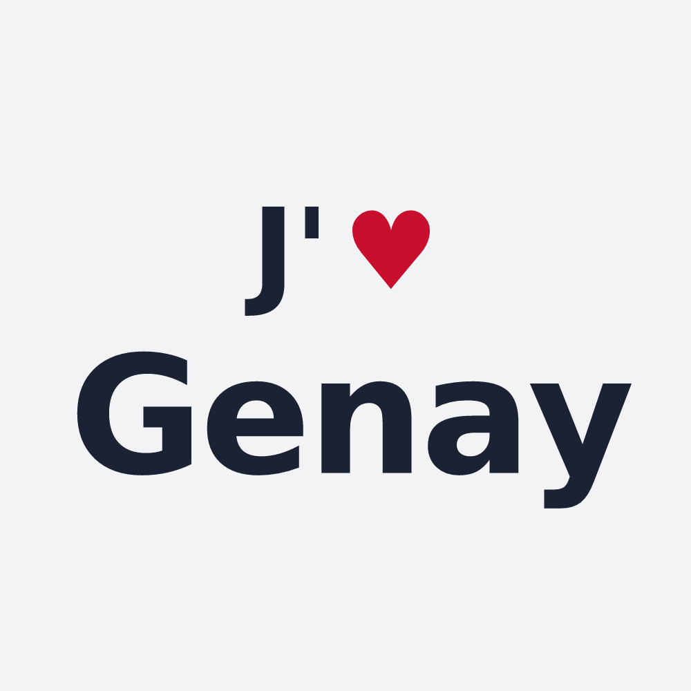 Poster personnalisé Genay — design J'aime Genay