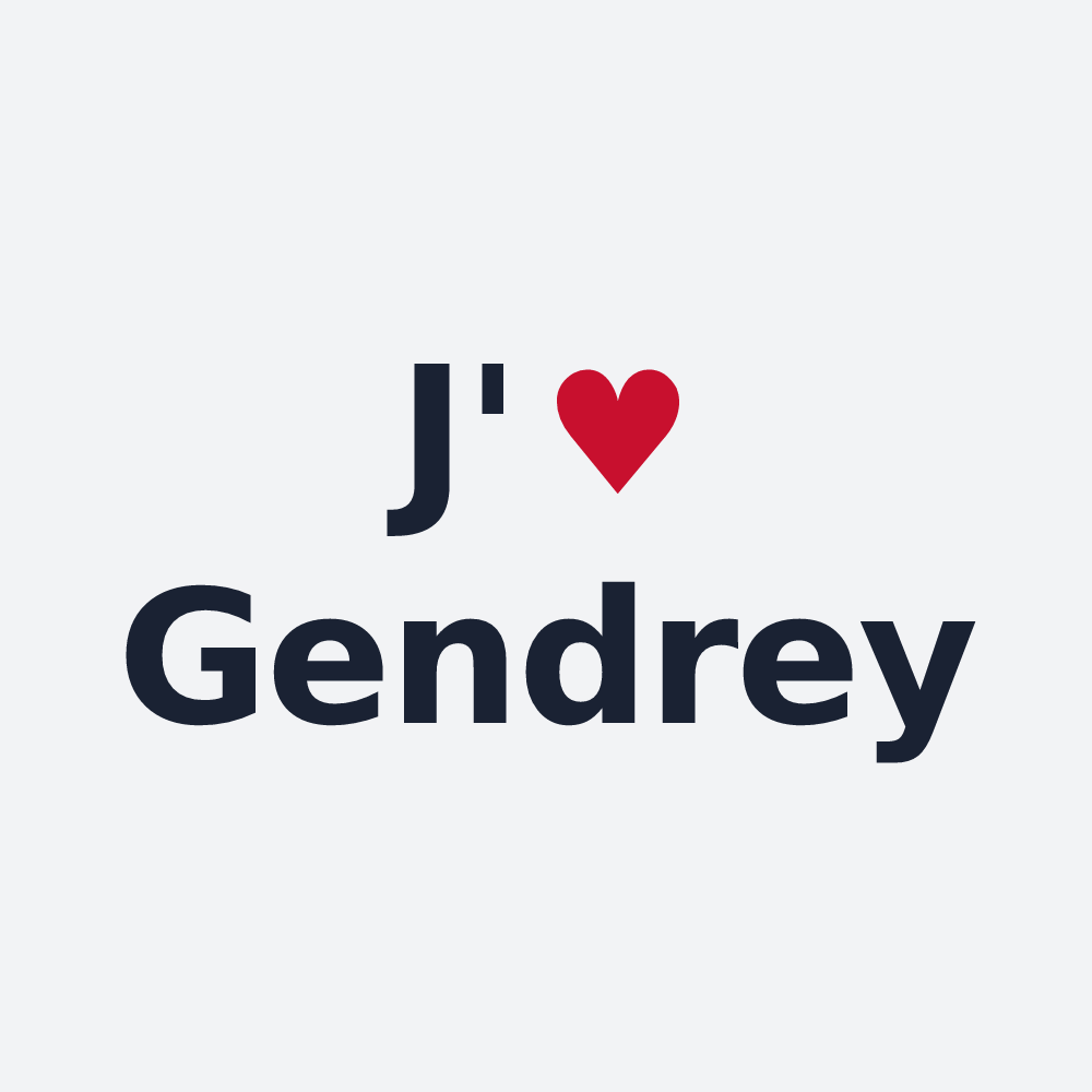 Poster personnalisé Gendrey — design J'aime Gendrey