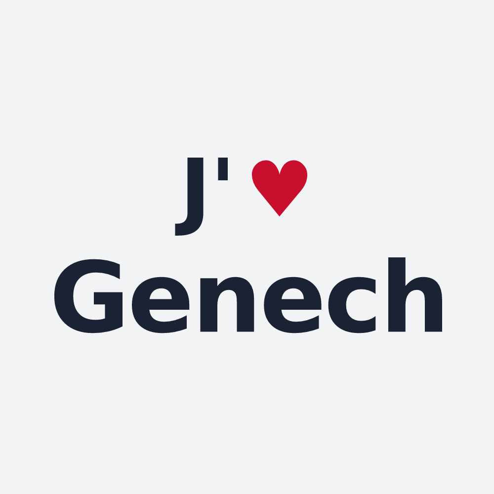 Poster personnalisé Genech — design J'aime Genech