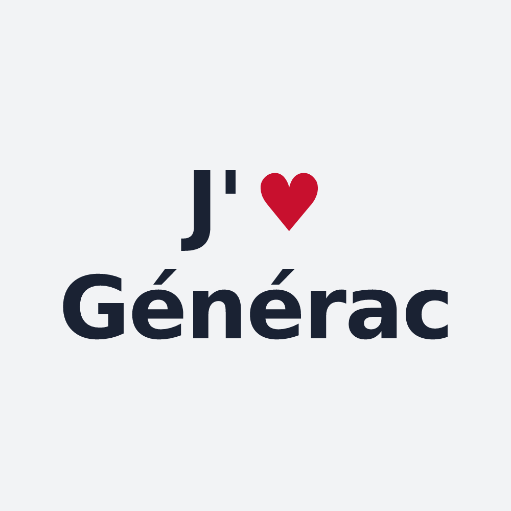Poster personnalisé Générac — design J'aime Générac