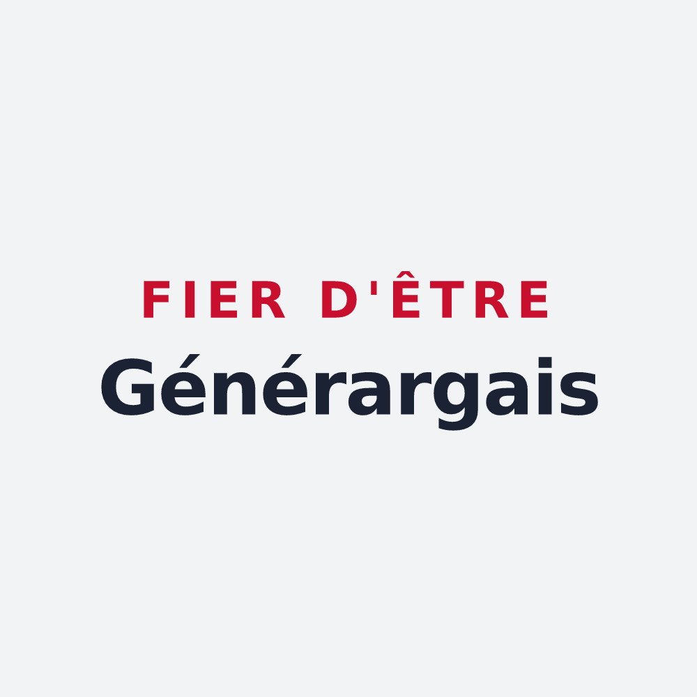 Poster « Fier d'être Générargais » — design pour Générargues