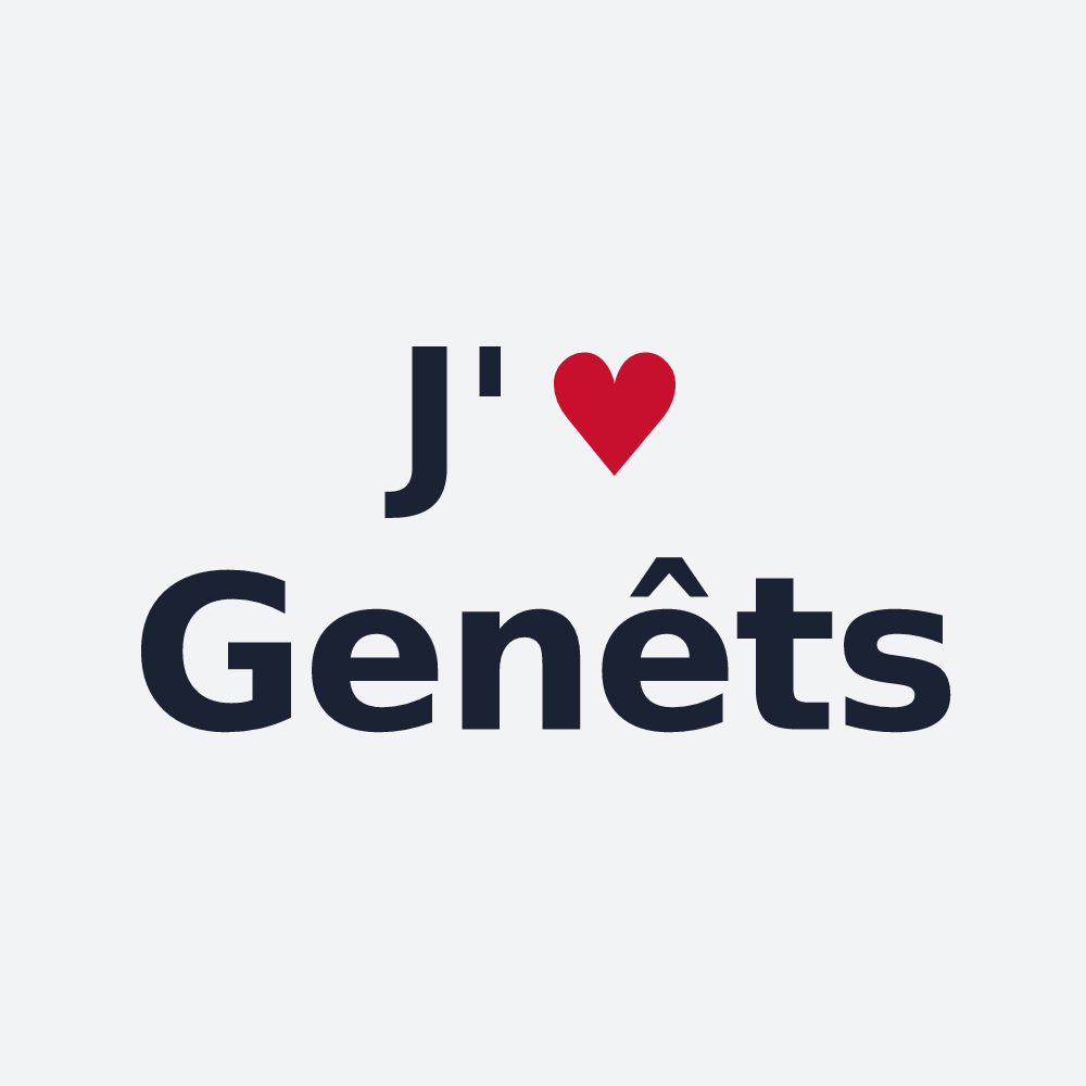 Poster personnalisé Genêts — design J'aime Genêts