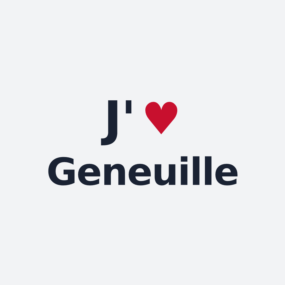 Poster personnalisé Geneuille — design J'aime Geneuille