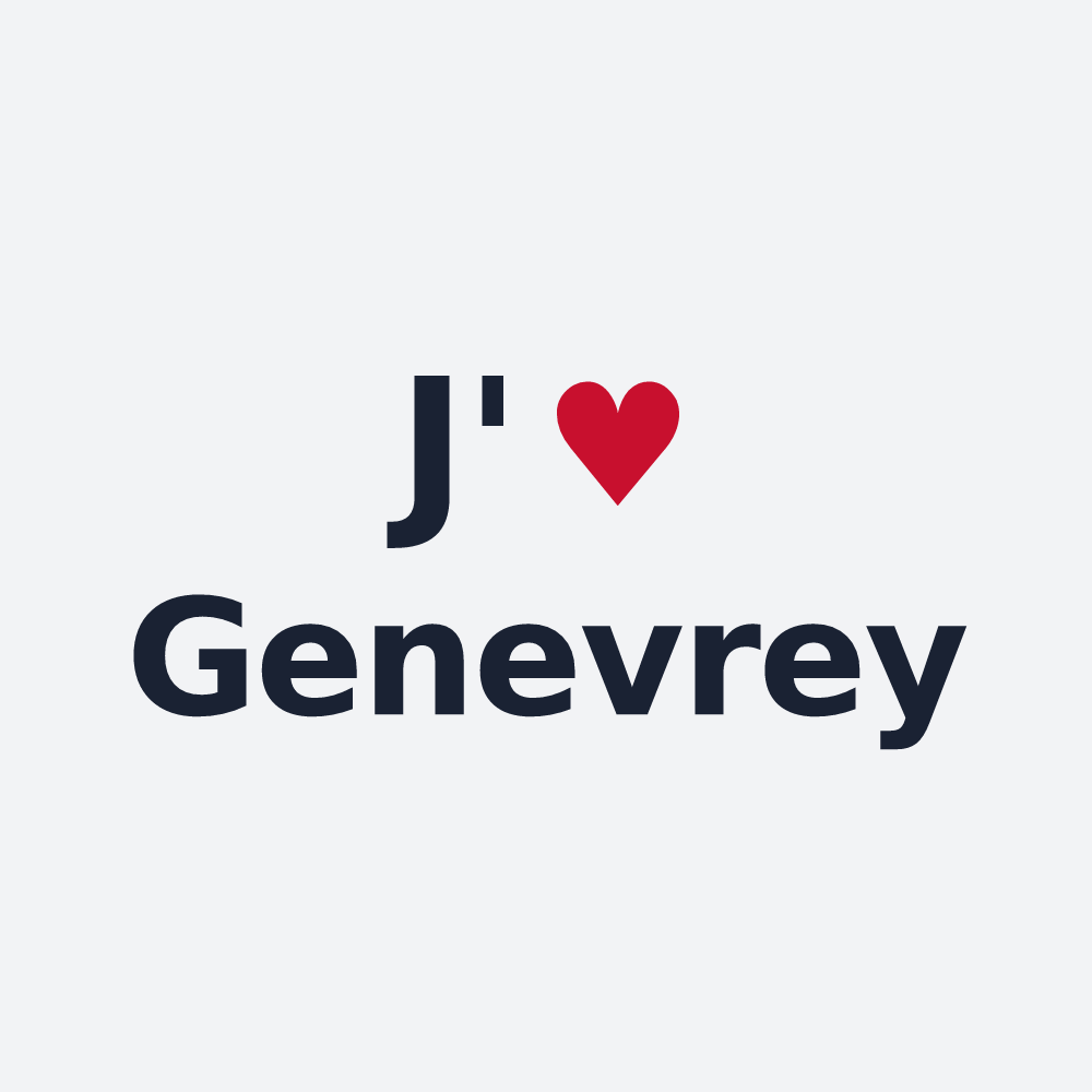 Poster personnalisé Genevrey — design J'aime Genevrey