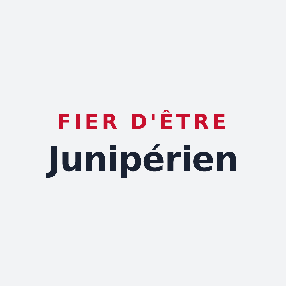 Poster « Fier d'être Junipérien » — design pour Genevrières