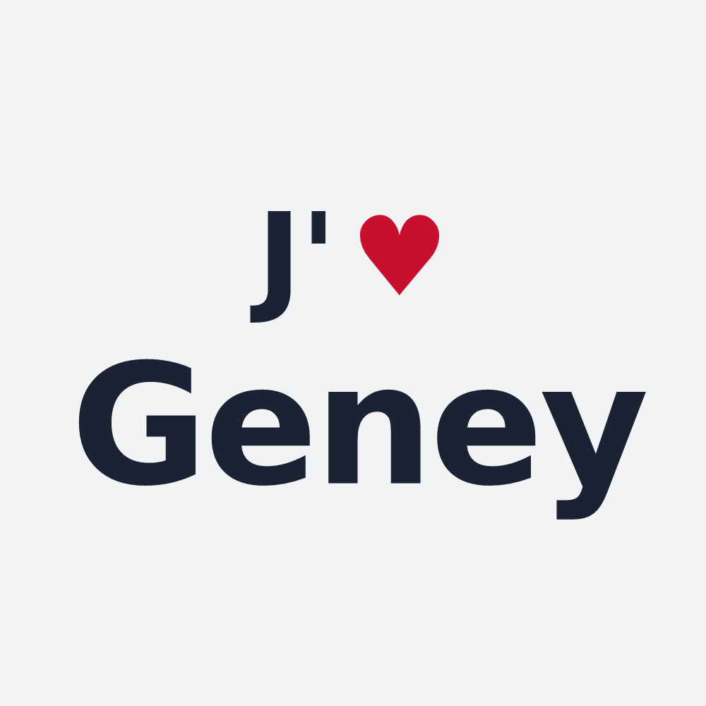 Poster personnalisé Geney — design J'aime Geney