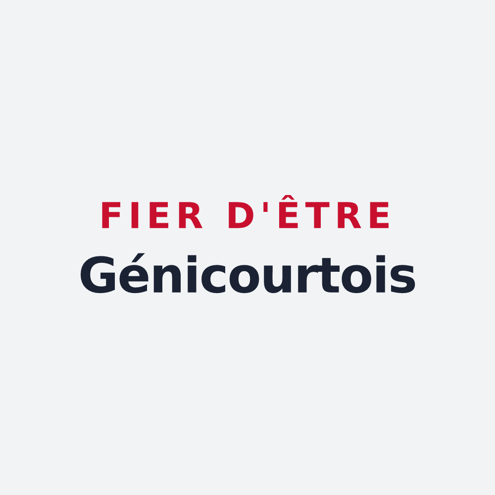 Poster « Fier d'être Génicourtois » — design pour Génicourt