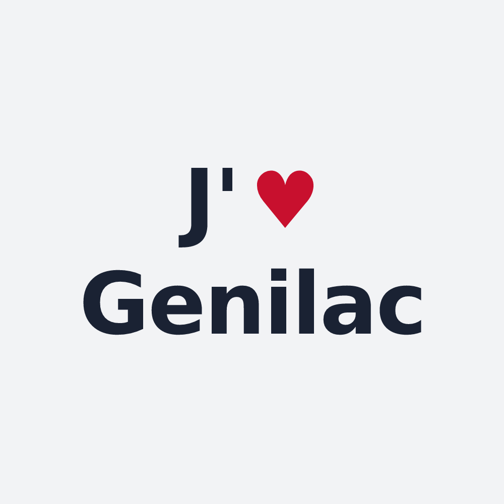 Poster personnalisé Genilac — design J'aime Genilac