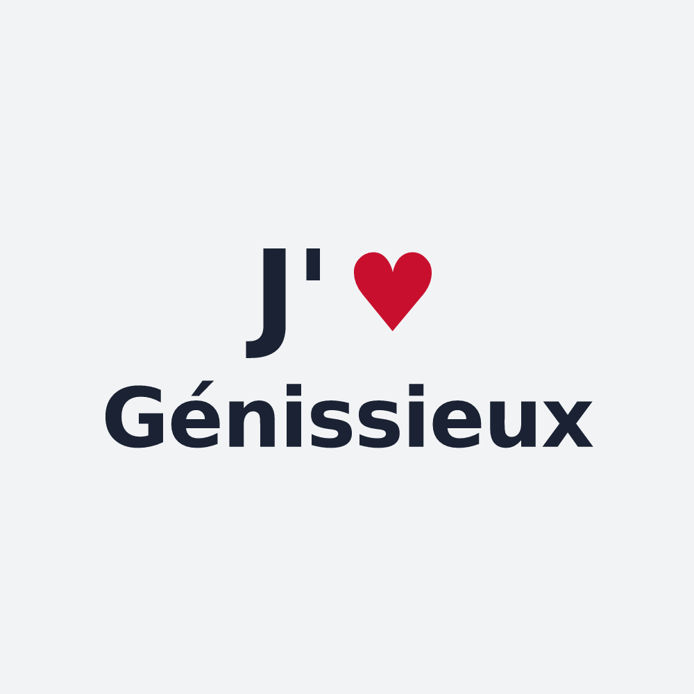 Poster personnalisé Génissieux — design J'aime Génissieux