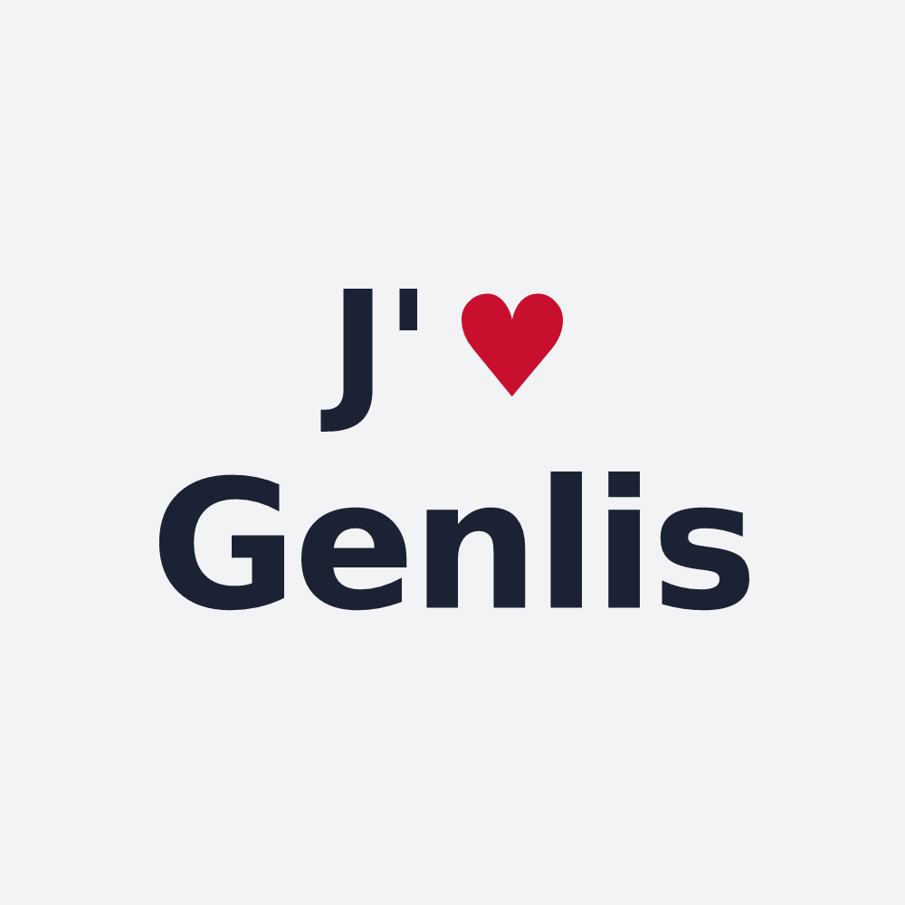Poster personnalisé Genlis — design J'aime Genlis